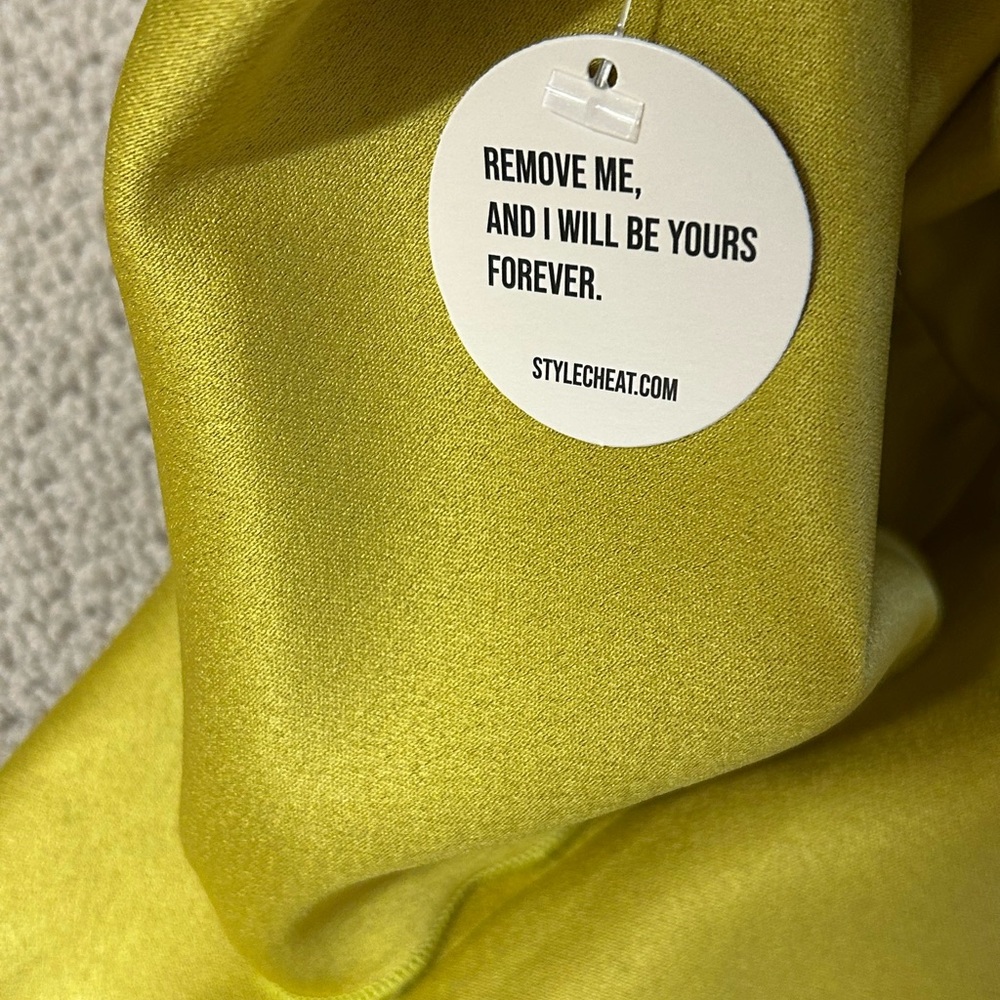 Stylecheat Chartreuse Asymmetrical Ruffled Halter Dress - Picture 7 of 10